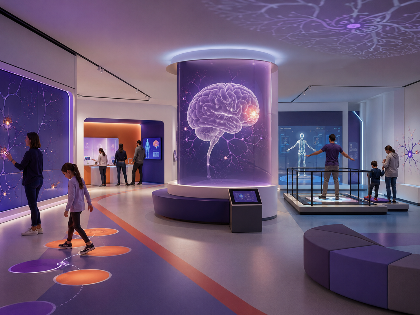Recreación del espacio expositivo NeuroMotion en el Centro Internacional del Español