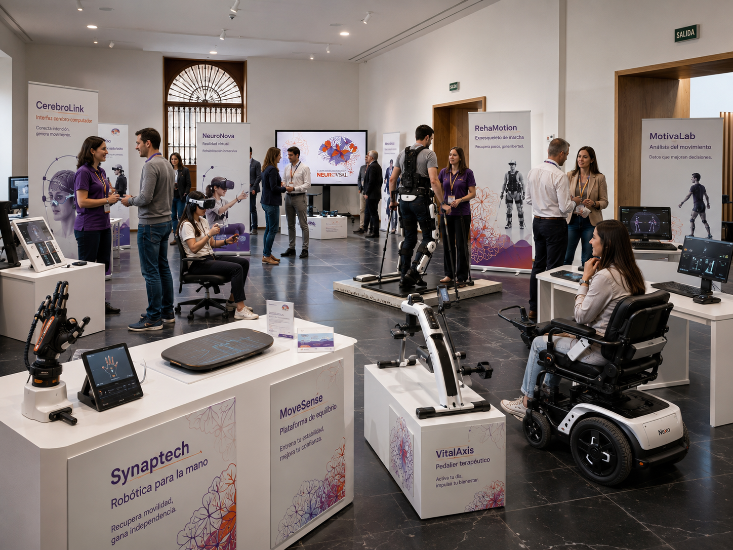 Sala Triple del Centro Internacional del Español preparada como espacio tecnológico de las V Jornadas NeuroUsal